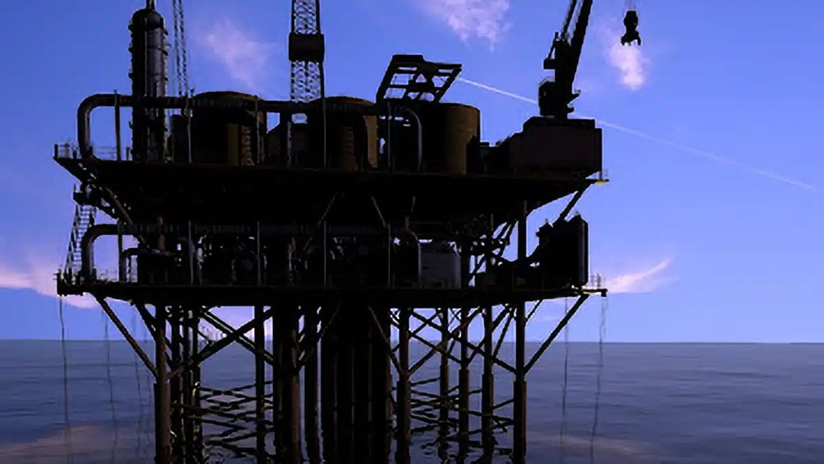 Oil and gas rig that utilizes oil sensors from APG