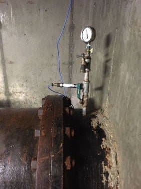 Pressure transmitter monitor city water flow rate