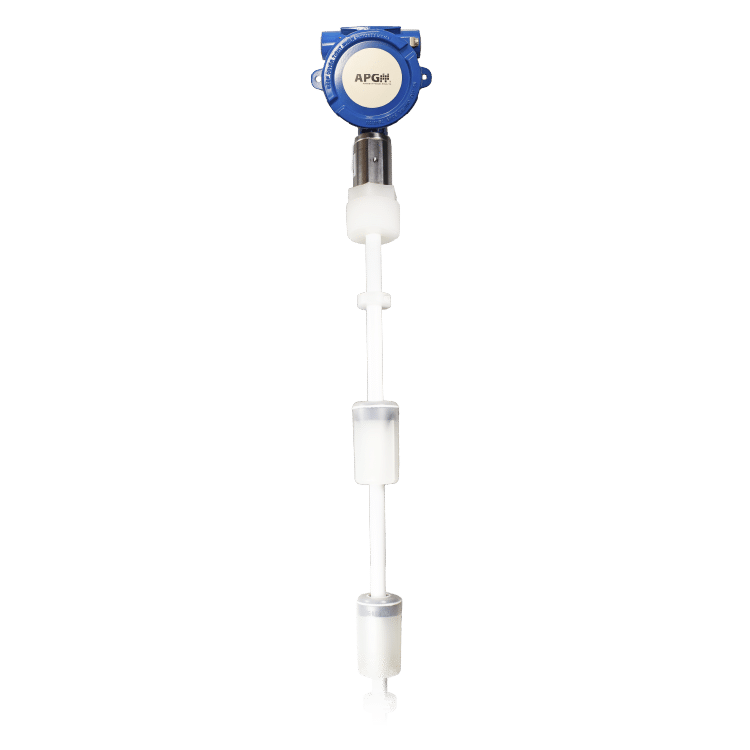 APG MPI-E Chemical Intrinsically Safe, Chemically Resistant Magnetostrictive Float Level Transmitter stem and floats