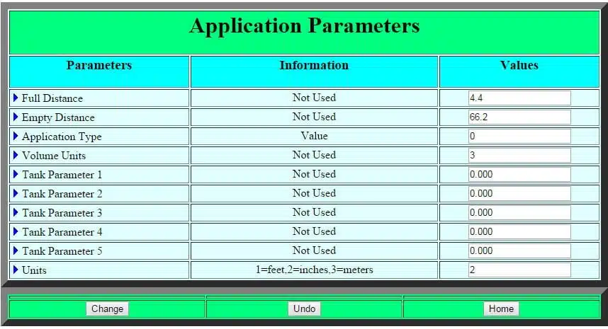 loe application settings menu tank cloud embedded web server
