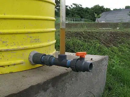 bottom tank valve perfect for installing a pressure transducer