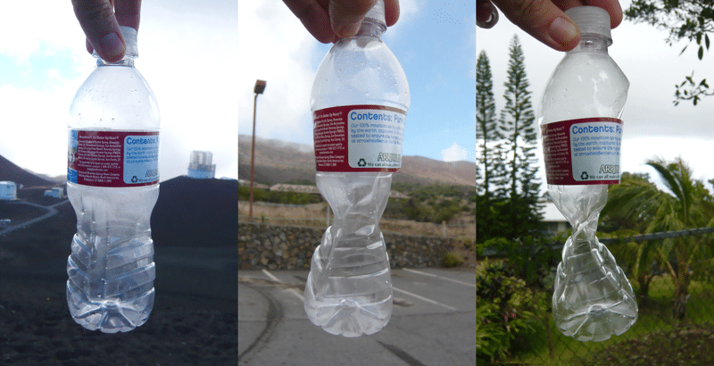 Just like pressure transducers, these sealed bottles are affected by barometric pressure