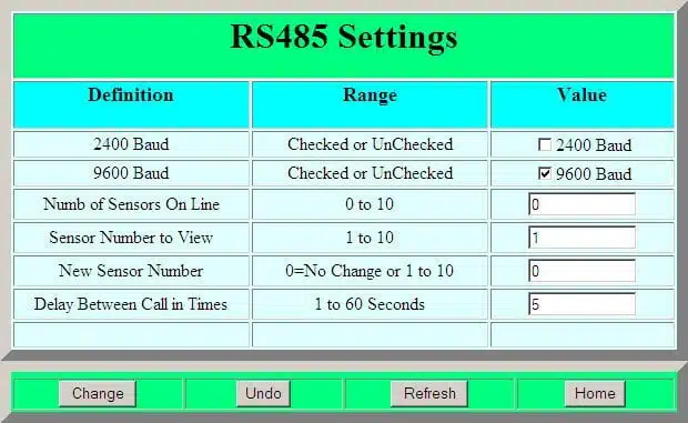 rs-485 settings menu tank cloud embedded web server