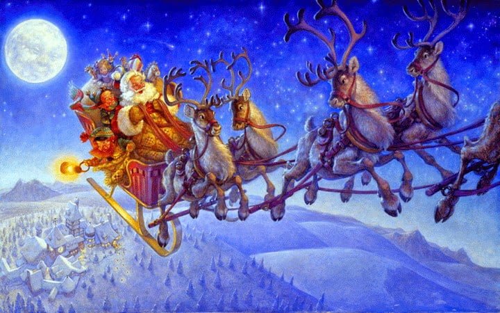 Santa's Sleigh and Reindeer