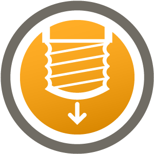 yellow icon displaying vacuum pressure